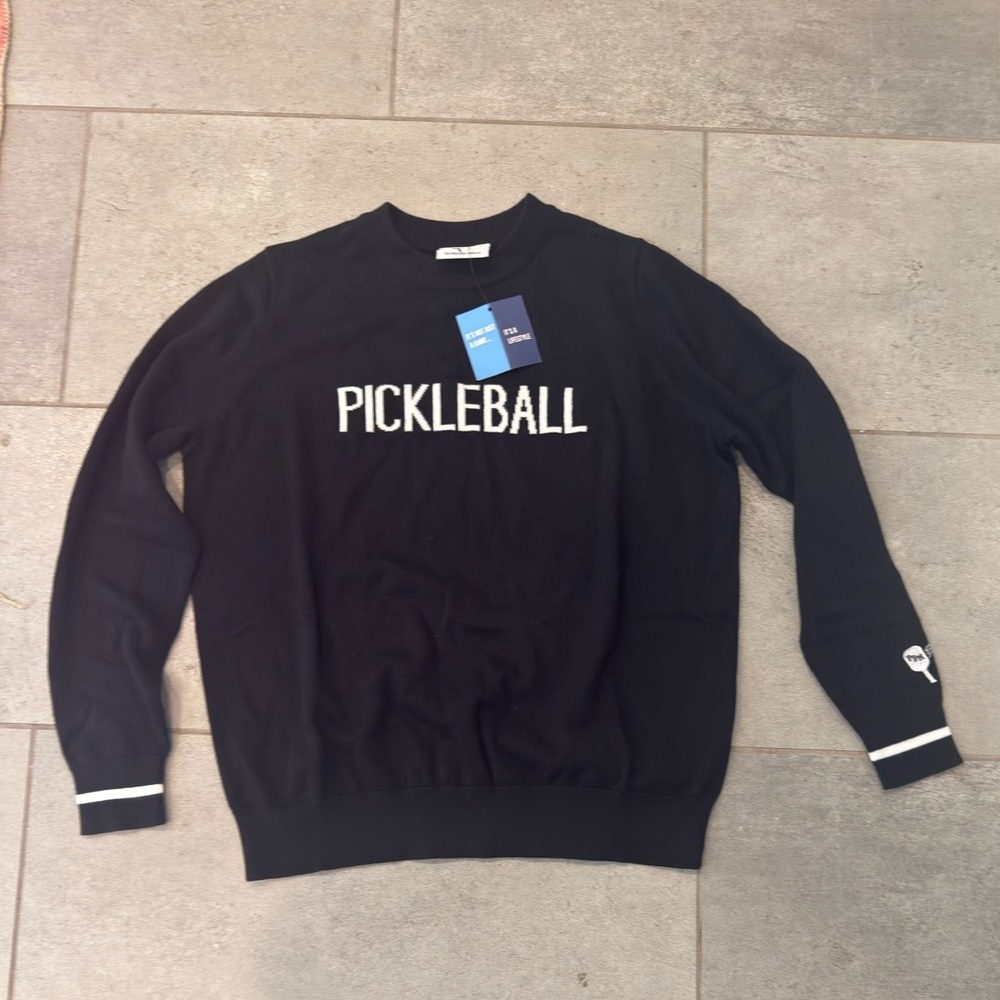 NWT Pickleball Sweater Black with White Lettering Size XS - Picture 5 of 5